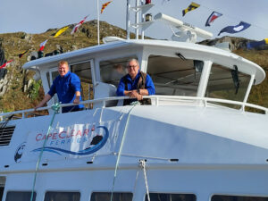 Brendan and Vince on new Fast Ferry