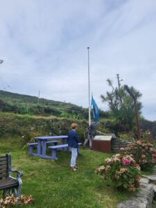 Raising the Cape Clear Island Flag