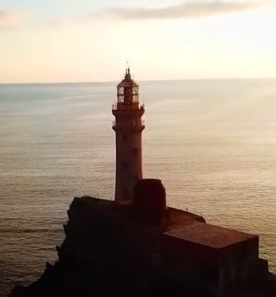 Fastnet Rock Cape Clear evening sunlight